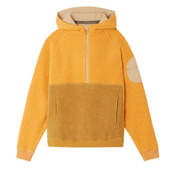 Outdoor Voices Other - Outdoor Voices MegaFleece Soft Cozy Wool Blend Half Zip Hoodie XS in Yellow
